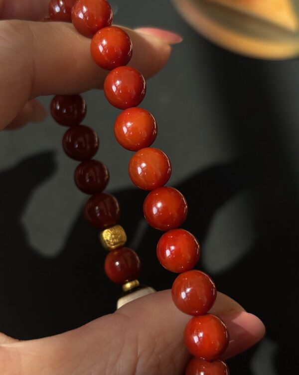 Tai Sui Auspicious Light Guardian Bracelet – South Red Agate